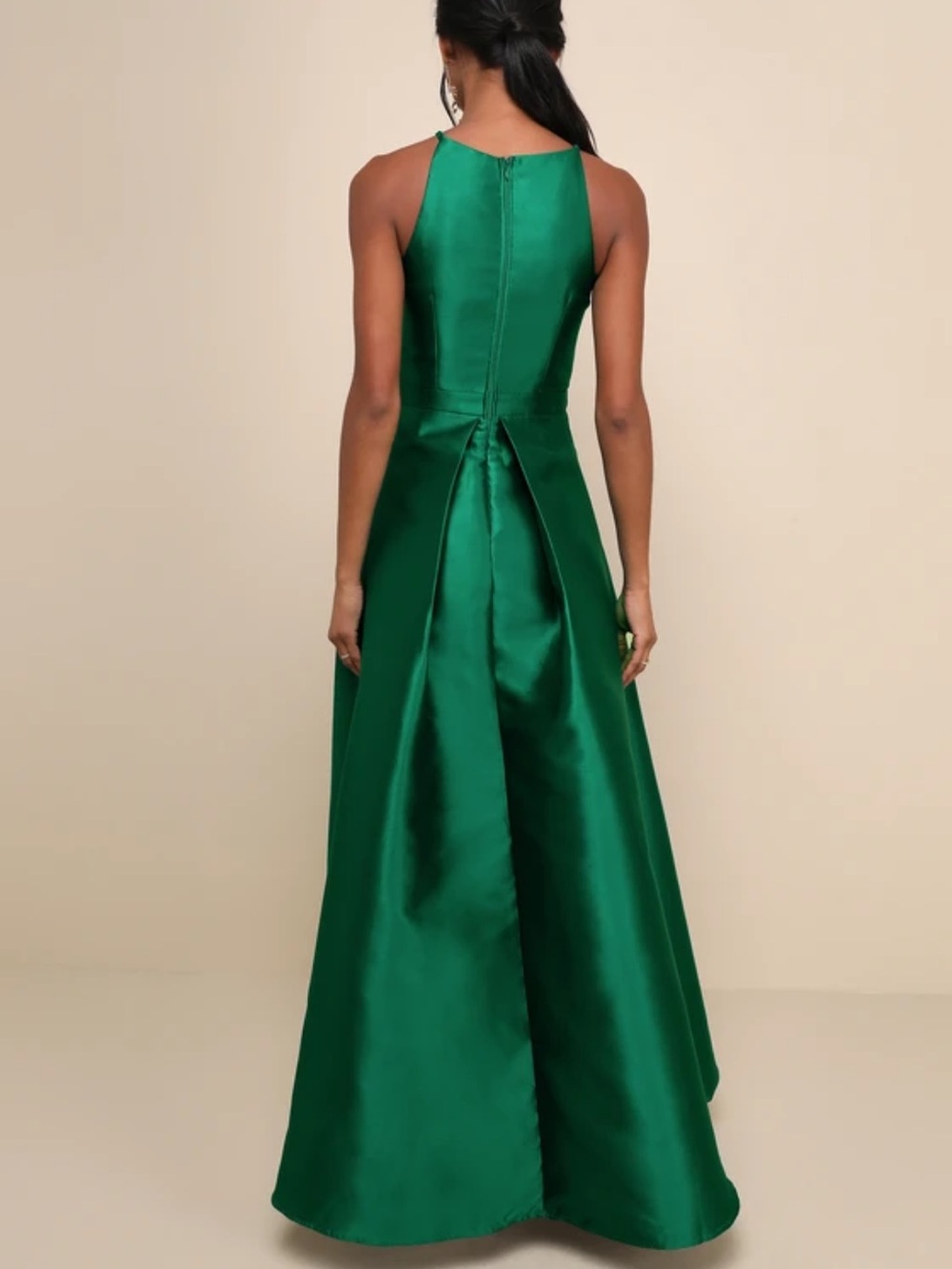 NWT Lulus Broadway Show Emerald Green High-Low Gown Evening Wedding Size Small - Picture 6 of 7